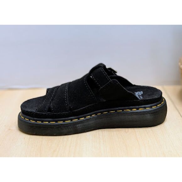 Dr. Martens Unisex Maxxy Slide Buttersoft Black Suede Leather Sandals UK 7 NWOB - Picture 8 of 13